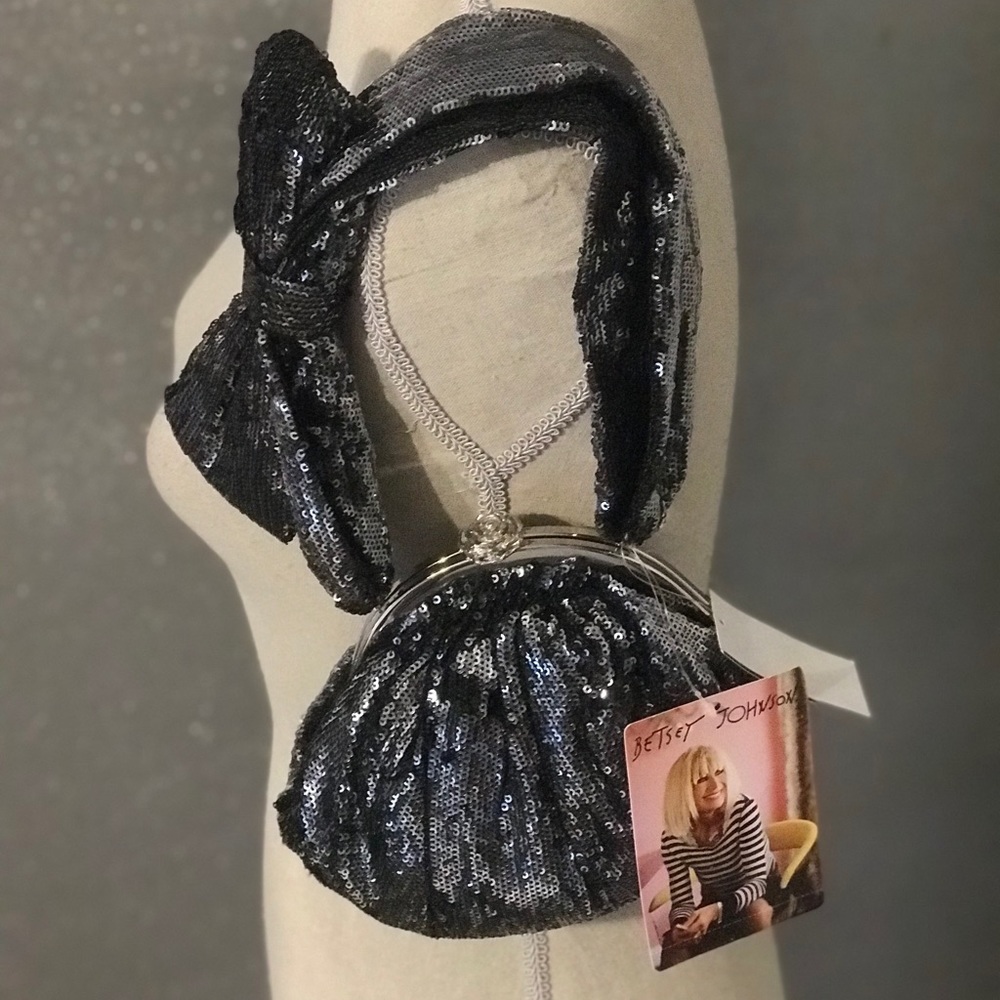 Vintage Betsey Johnson sequin bow purse